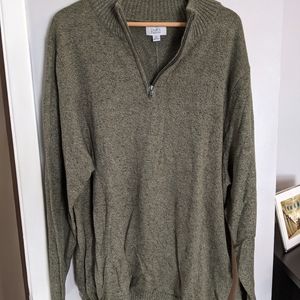 Olive Green 3/4 Zip Sweater